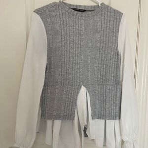 New White and gray shirt 🌸🌸